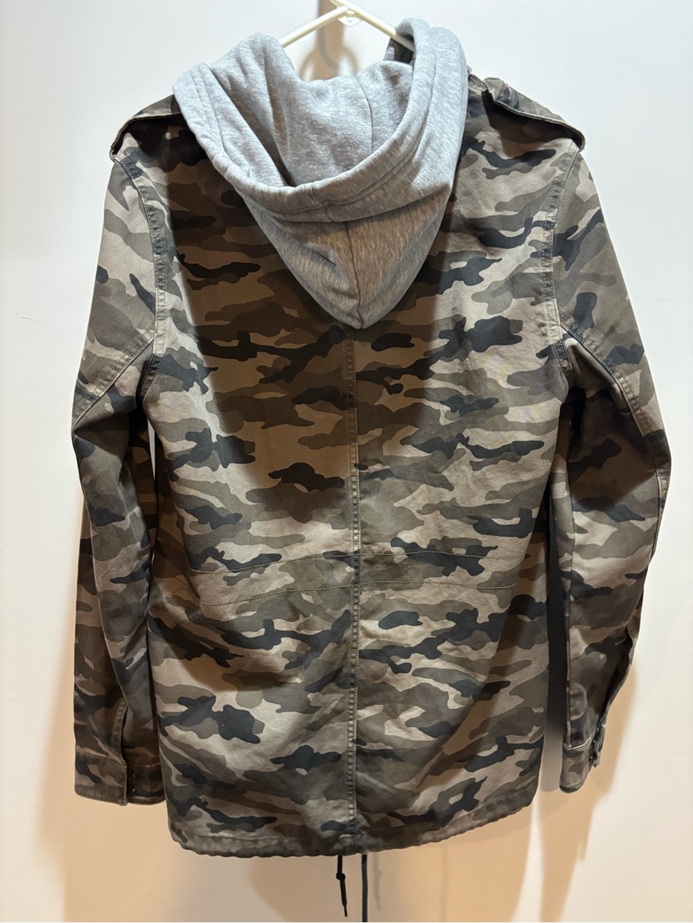 H&M Men's Camouflage Field Jacket with Grey Hood NWT Deadstock Y2K - Picture 12 of 14